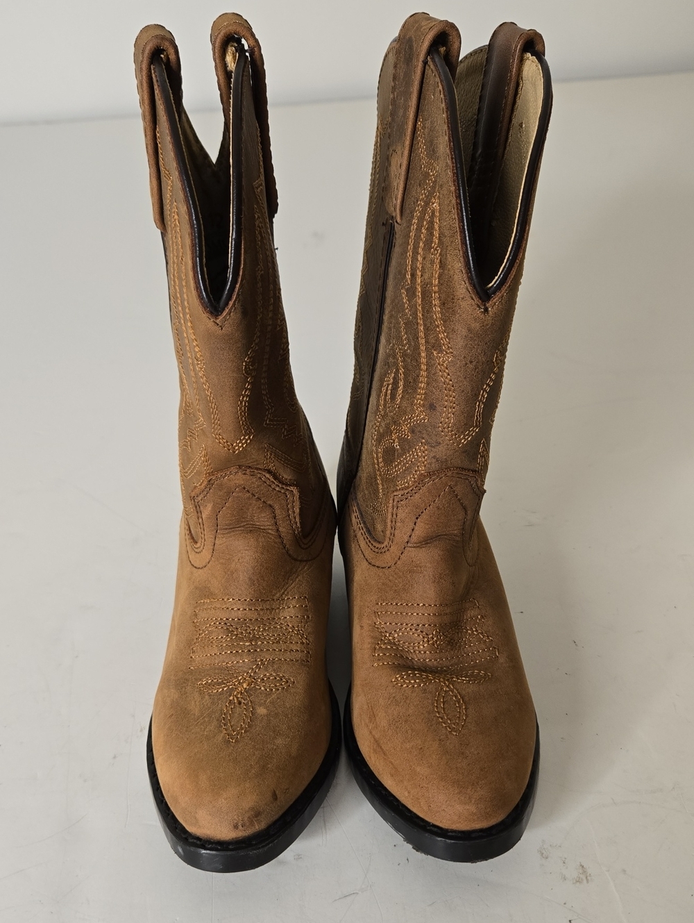 Little Girls Smokey Mountain Leather Cowboy Boots Size 12D